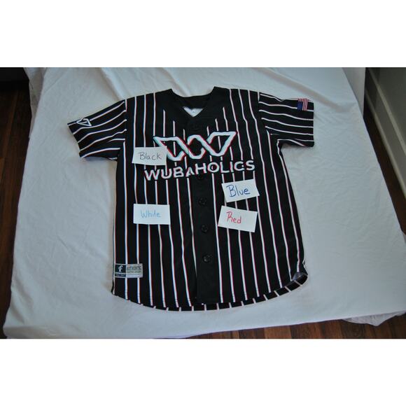 Wubaholics Jersey Shirt Black with Trippy Stripes #19 - Picture 11 of 11
